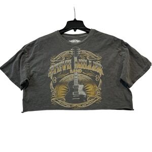 Custom Steve Miller Band Guitar T Shirt Men's Size Small Cutoff Festival Concert